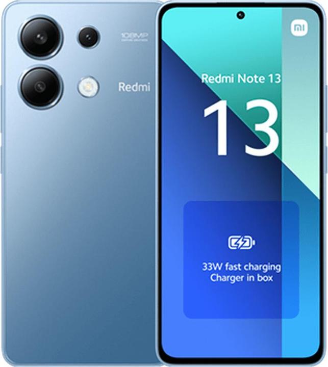 Actual product image Xiaomi Redmi Note 13 (256 GB, Ice Blue, 6.67", Hybrid Dual SIM, 4G)