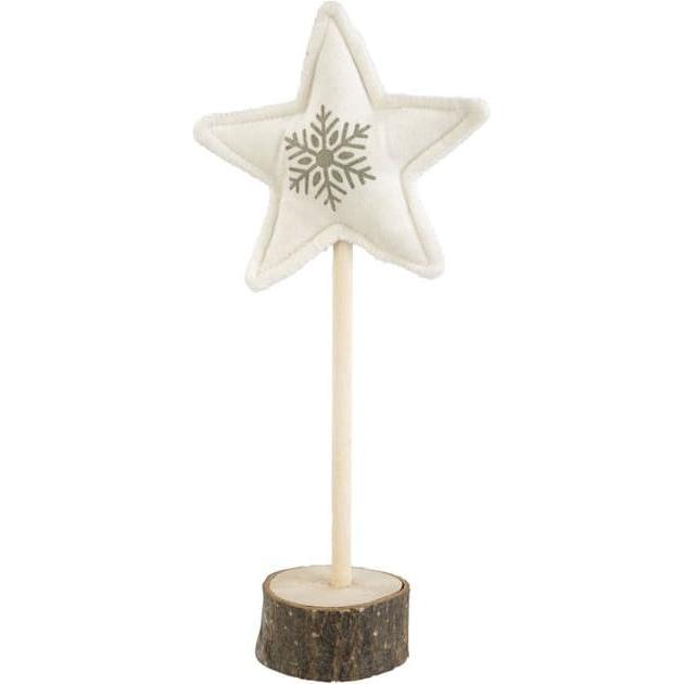 Thumbnail - MICA Living, Weihnachtsdeko, Standdeko - Plüschstern - ca. 12,5 x 5,5 x 26,5 cm - 1 Stück