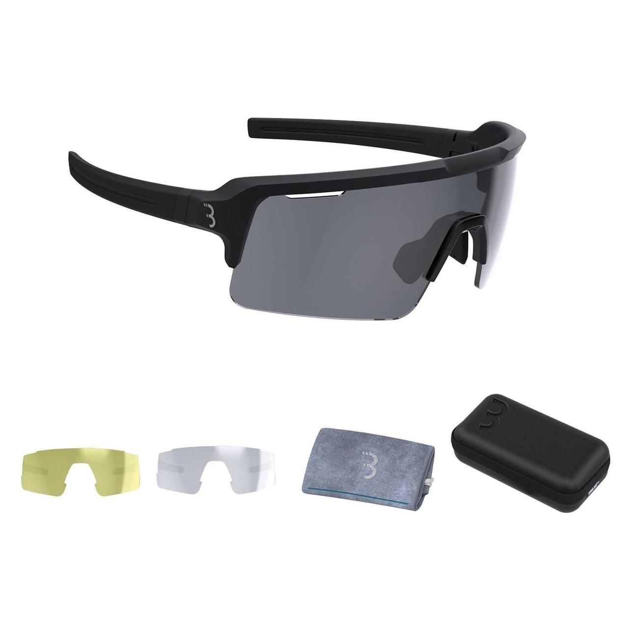 Bbb, Unisex, Sportbrille, Fuse Pc Bsg-65 Fahrradbrille (matt White-orange Blue Mirr, Schwarz-Rauch, Gelb, Klar, Rauch), Orange, Weiss, Schwarz