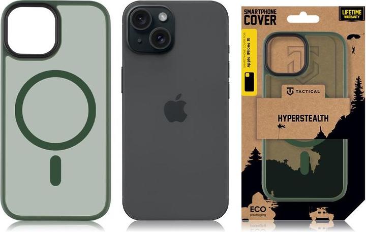 Productafbeelding Tactical Tactische MagForce Hyperstealth hoes voor iPhone 15 Bosgroen (Apple iPhone 15)