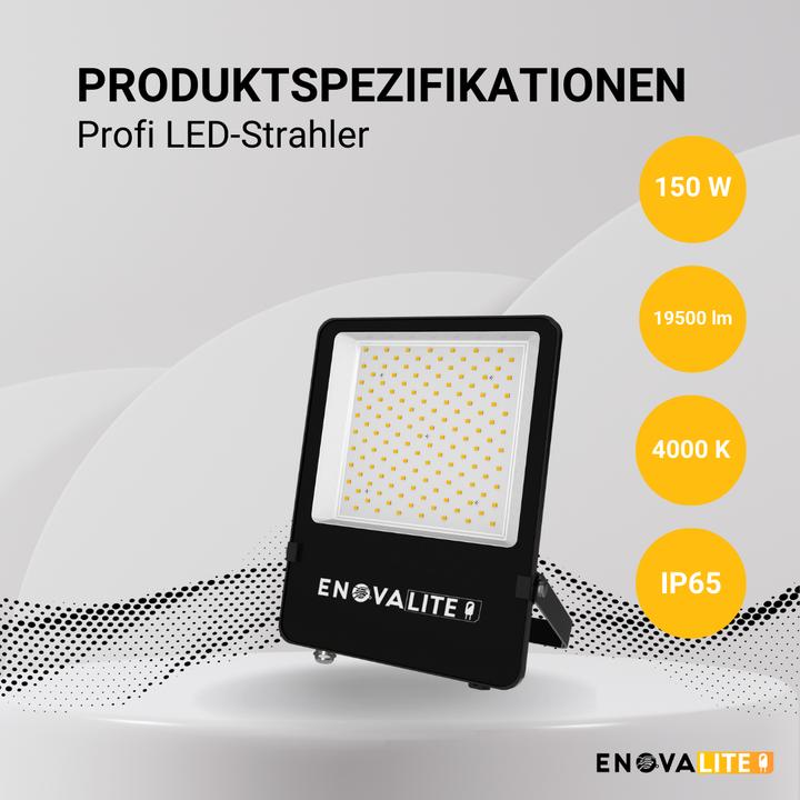 Produktbild Enovalite ELED 400101 - LED-Flutlicht, 150 W, 4000 K, 19500 lm, IP65 (19500 lm, IP65)