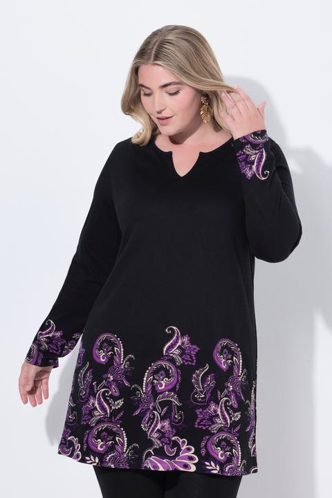 Produktbild Ulla Popken Longshirt, A-Linie, Tunika-Ausschnitt, Langarm (60)