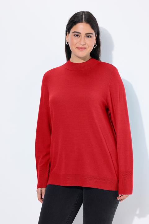Produktbild Ulla Popken Pullover, Stehkragen, Langarm, Rippbündchen (62)