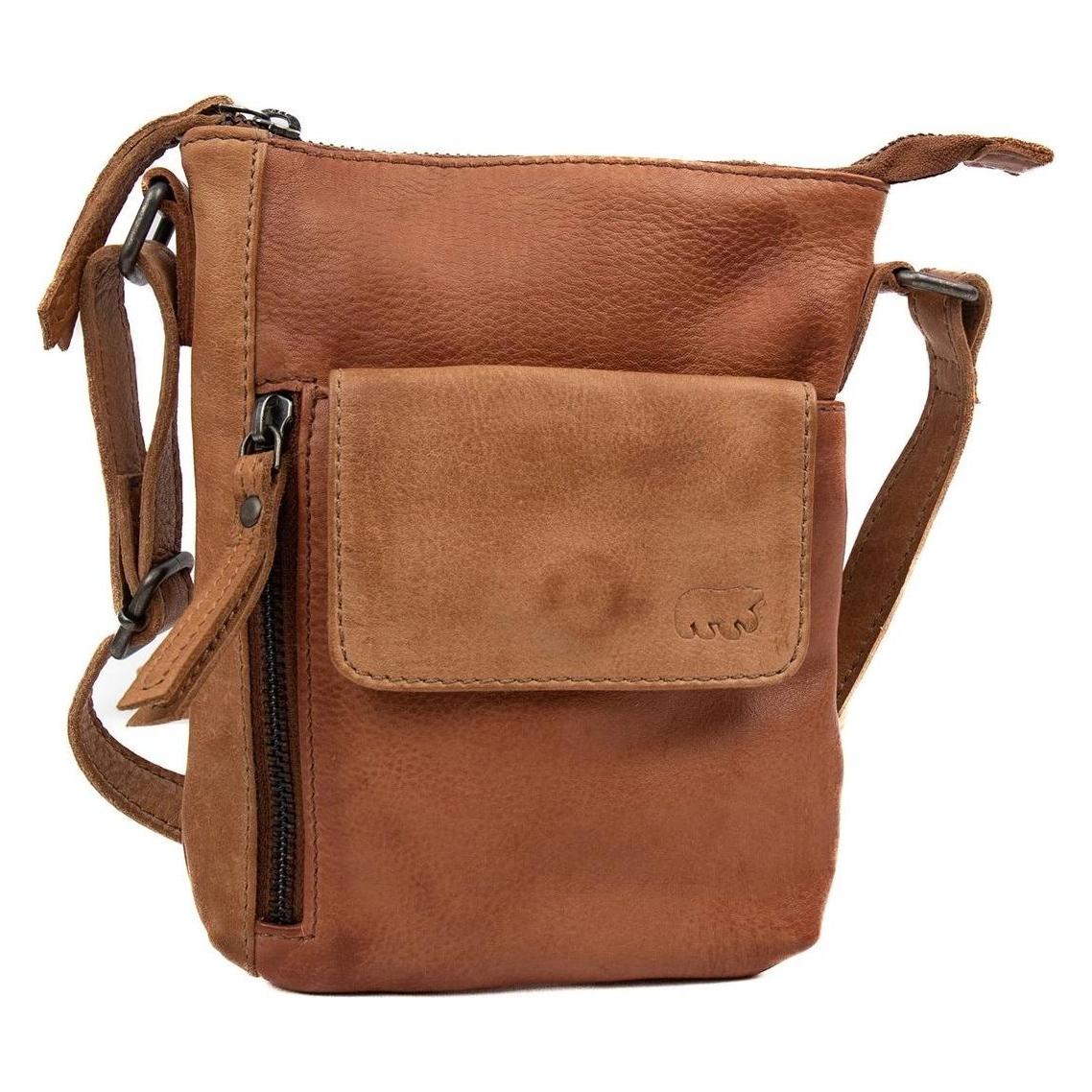 Bear Design, Vrouwen, Handtas, Davide Leren Schoudertasje - Taupe, Bruin, Beige