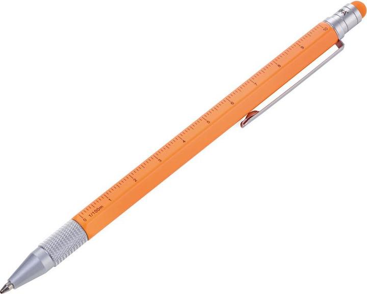 Actual product image Troika CONSTRUCTION SLIM Multitasking-Kugelschreiber (schlank), orange (Orange, 1x)