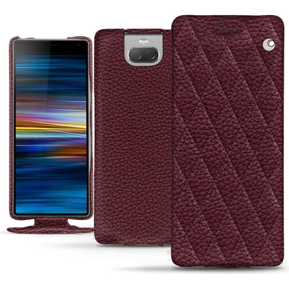 Noreve Lederschutzhülle vertikal (Sony Xperia 10), Smartphone Hülle, Violett