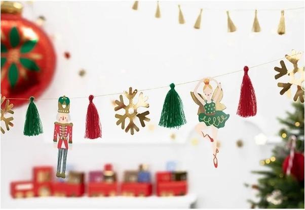 Produktbild Partydeco Paper garland Nutcracker, mix, 2m (1 pkt / 1 pc.) (1 Stück)