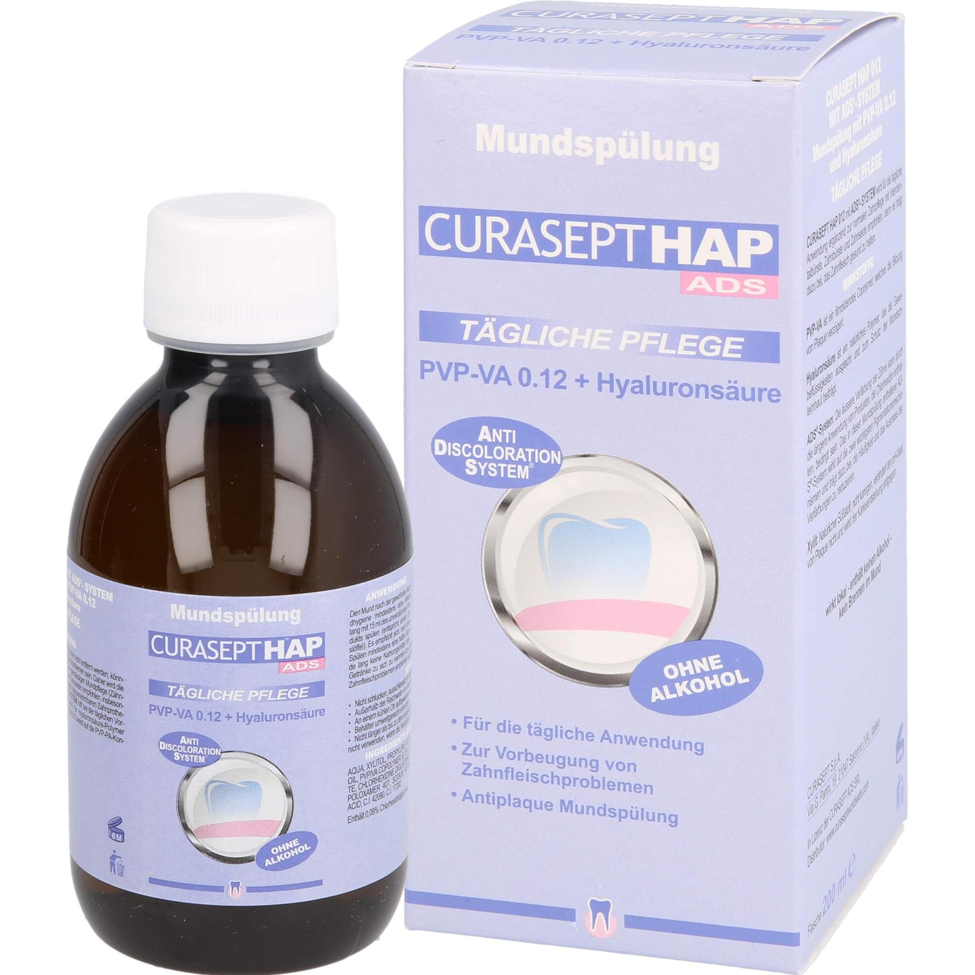 Thumbnail - Curasept, Mundspülung, HAP012 PVP-VA 0,12 + Hyaluron Mundspülung, 200 ml FLA (200 ml, Mundspülung)