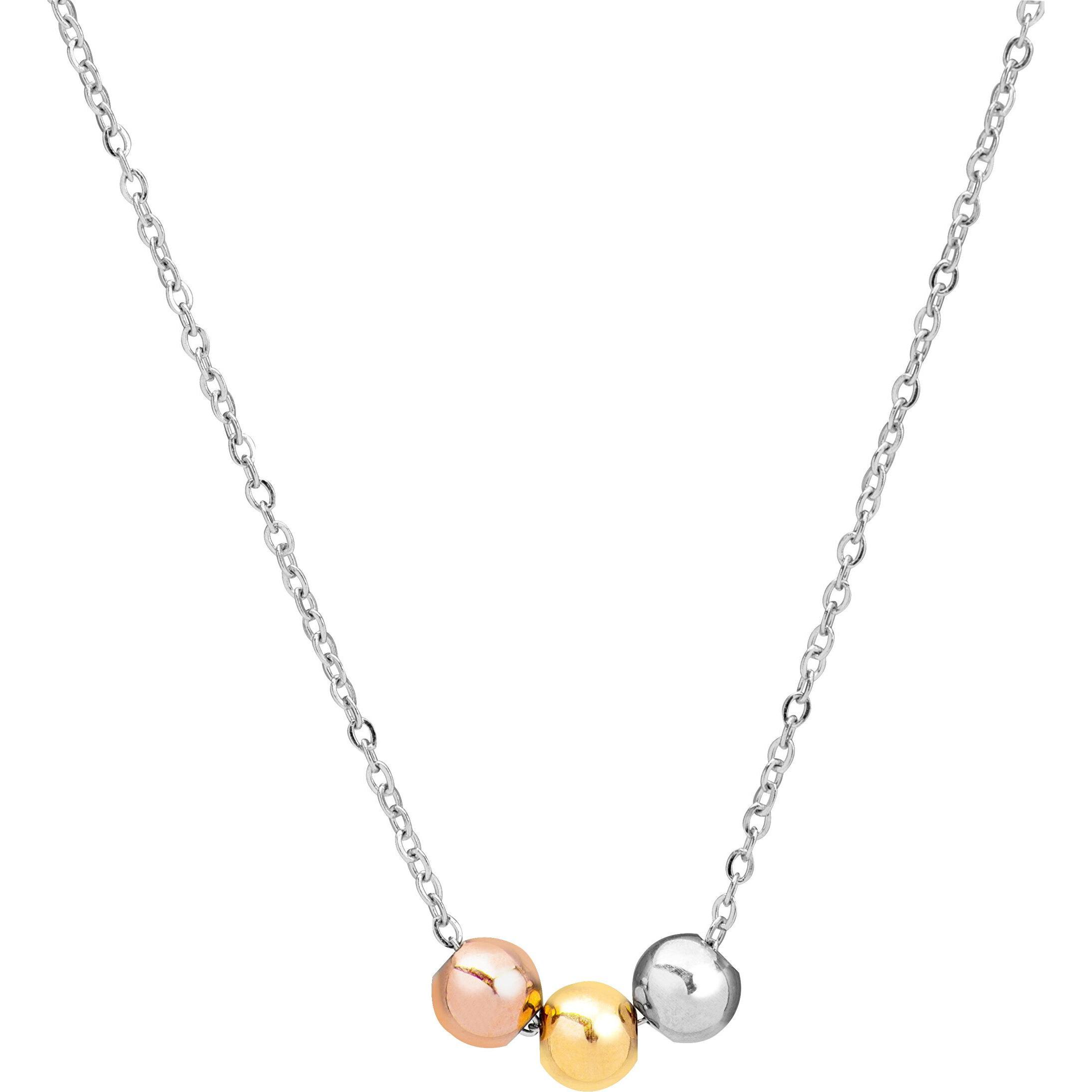 Trolli, Collana, Troli - Elegante collana in acciaio con perline tricolori VESN0667S (L), (Acciaio inossidabile)