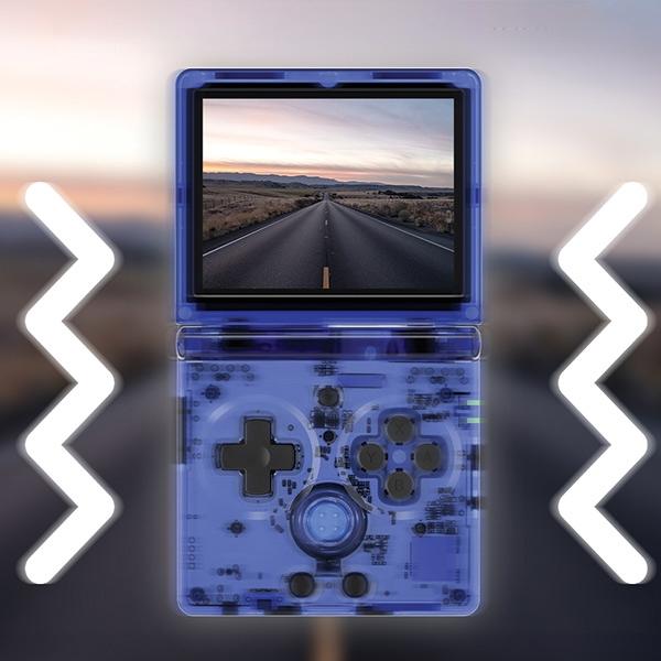Productafbeelding Anbernic Konsola RG35XXSP niebieski transparant/translucent blauw