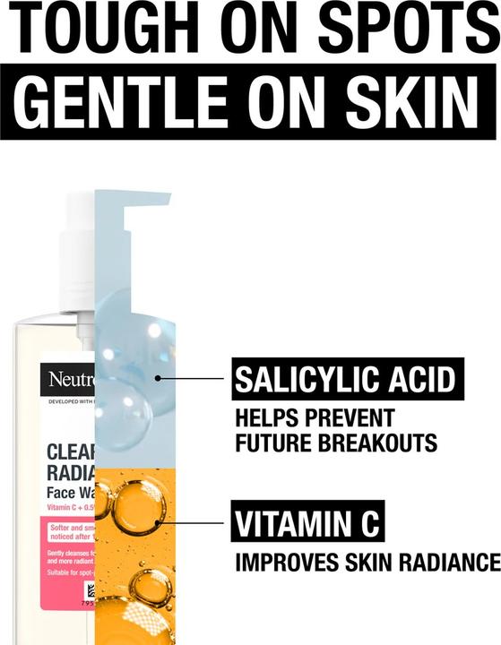 Actual product image Neutrogena Clear & Radiant Face Wash (Cleansing gel, 200 ml)