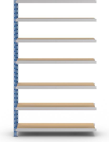 Actual product image eurokraft basic Wide span boltless shelf unit with chipboard shelves, depth 400 mm, extension