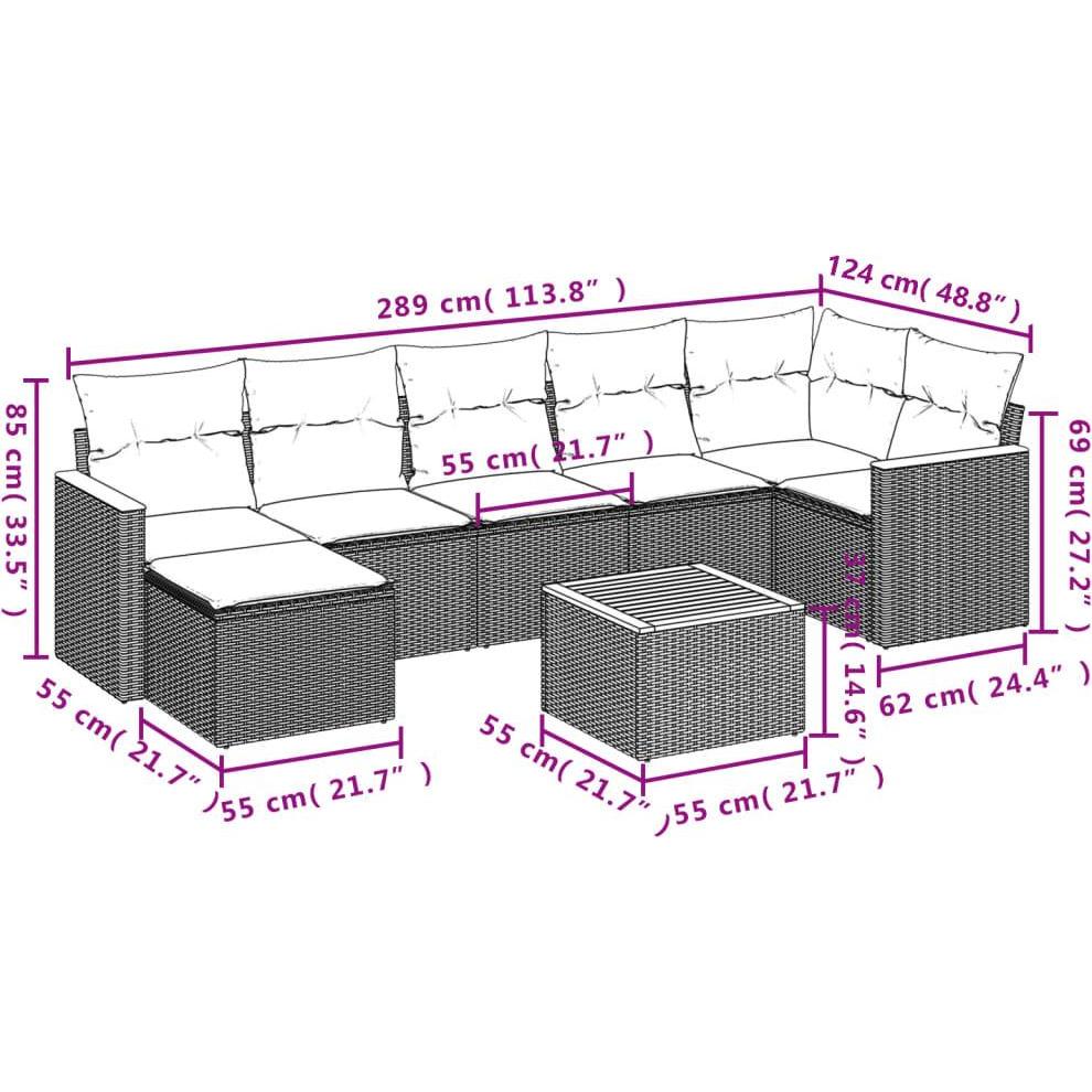 Thumbnail - VidaXL, Gartenlounge, 10-tlg. Garten-Lounge-Set mit Kissen