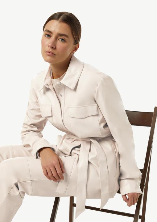 Produktbild Comma Indoor-Jacke Overshirt in Lederoptik mit abnehmbarem Gürtel (40)