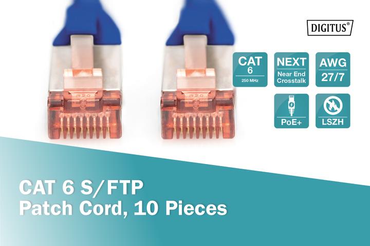 Image du produit Digitus Câble de réseau (S/FTP, CAT6, 1 m)