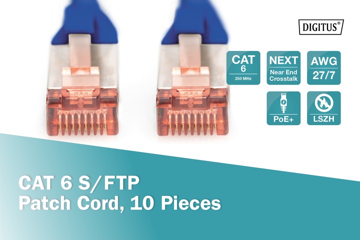 Produktbild Digitus Netzwerkkabel (S/FTP, CAT6, 1 m)