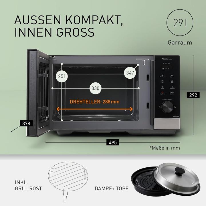 Actual product image Panasonic NN-GD38QSEPG (29 l)