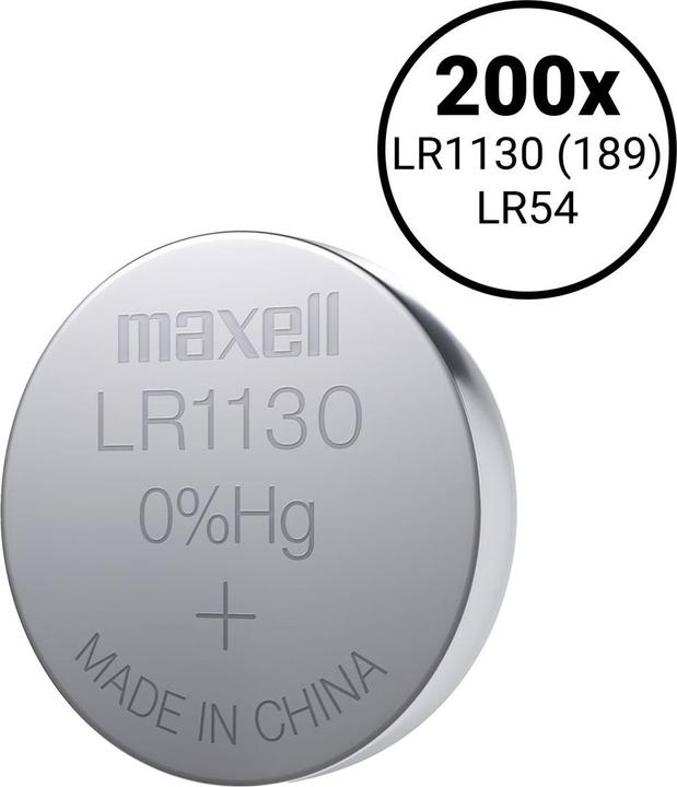 Image du produit Maxell LR1130 (LR54) (200 pcs, AG10, 50 mAh)