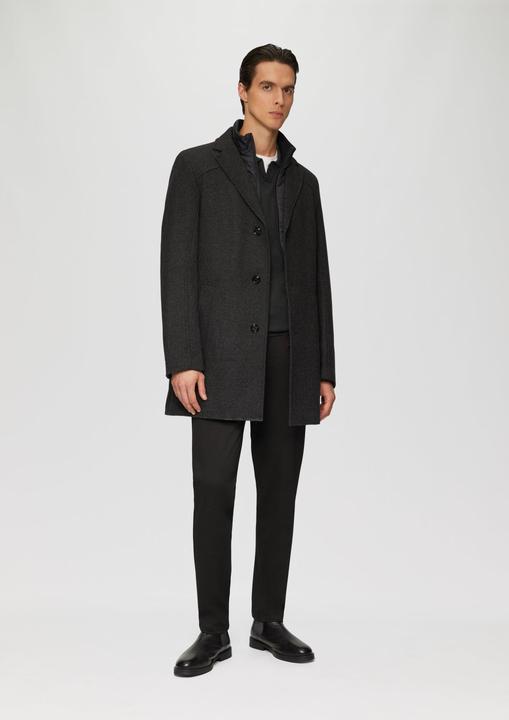 Produktbild S.Oliver Strickpullover Strickpullover mit Polokragen und Seide (XL)