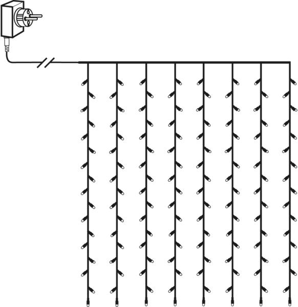 Productafbeelding Star Trading LED goudkleurig warmwit, gordijn, 80 LED's (1.30 m)