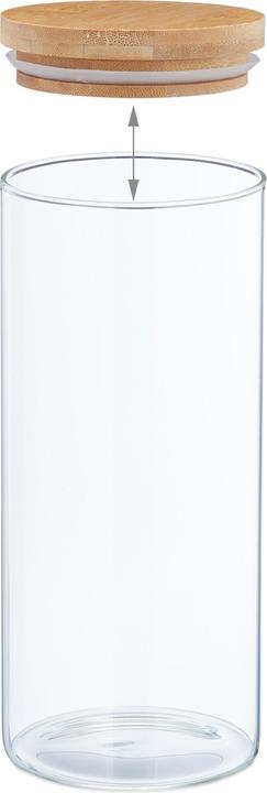 Produktbild Relaxdays 3x Vorratsglas (1.30 l)