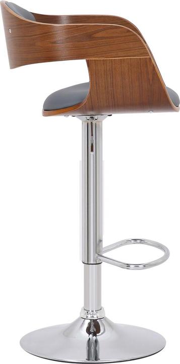 Actual product image CLP Kingston Bar Stool Imitation Leather, Walnut/Grey