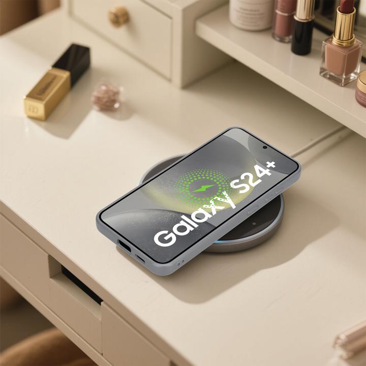 Produktbild Cadorabo Samsung Galaxy S24 PLUS Hülle kompatibel mit MagSafe Glitzer Case (Samsung Galaxy S24+)