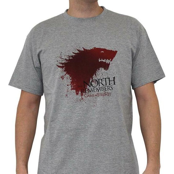 ABYstyle, Uomini, Maglietta, GAME OF THRONES - Tshirt The North... uomo SS sport grigio - Basic, Grigio, (L)