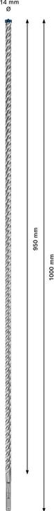 Immagine prodotto Bosch Professional Zubehör Trapano a percussione EXPERT SDS plus-7X, 14 x 950 x 1000 mm (14 millimetri)