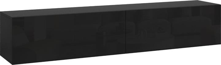 Produktbild En.Casa Hängeboard Evaton 160x32x30 cm Schwarz, hochglanz (160 x 31.50 x 30 cm)