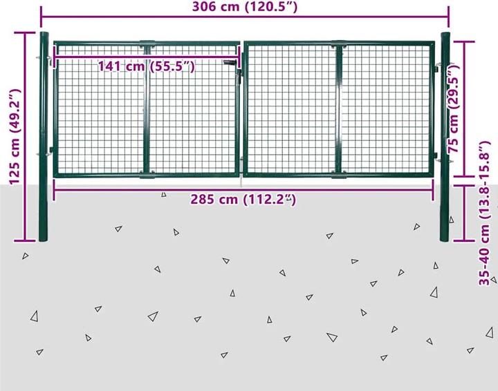 Produktbild vidaXL Zauntor