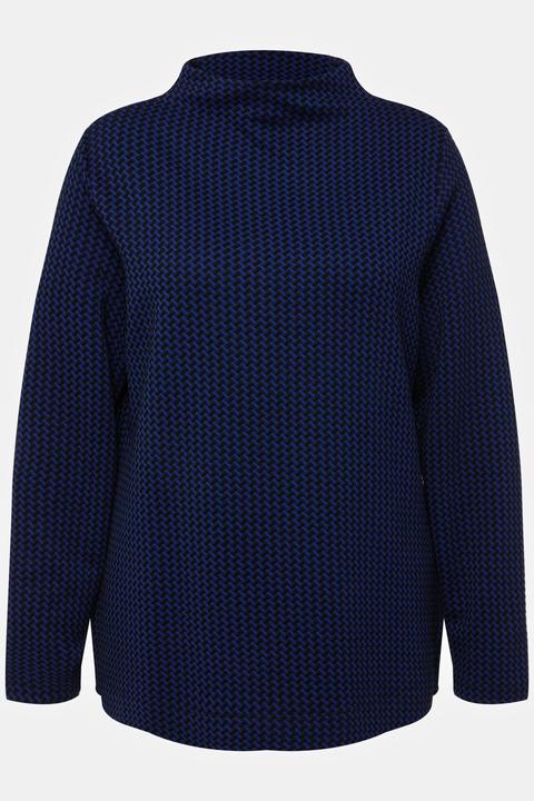 Produktbild Ulla Popken Sweatshirt, Struktur, Stehkragen, Langarm (46, 48)