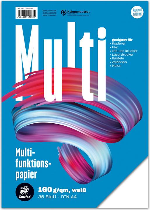 Actual product image Staufen Multifunctional paper 7X PLUS (160 g/m², 35 x, A4)