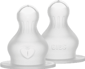 Actual product image Bibs Bottle teat Silicone Fast Flow 2 pieces
