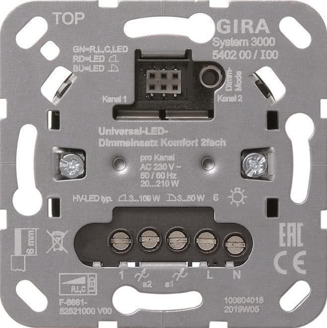 Produktbild Gira S3000 Uni-LED Dimmeinsatz 540200 Komfort 2f