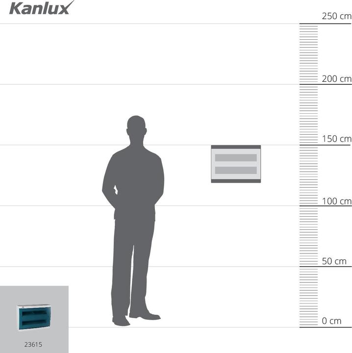 Immagine prodotto Kanlux Quadro di distribuzione da superficie con guida DIN 2x18 moduli IP30 IK07 KDB-S36T 23615