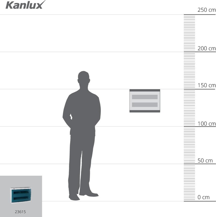 Actual product image Kanlux Surface-mounted distribution board with DIN rail 2x18 modules IP30 IK07 KDB-S36T 23615