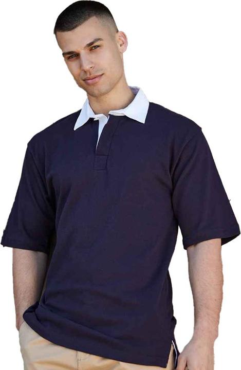 Image du produit Front Row Polo de rugby à manches courtes pour hommes, poids lourd (L)