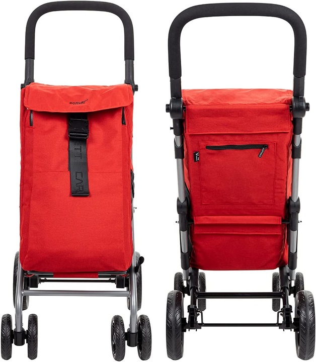 Produktbild Carlett Einkaufstrolley mit 4 Raedern Classic duo in Rot