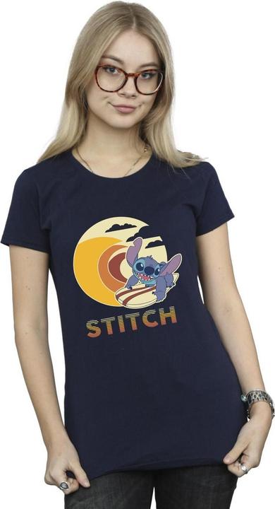 Actual product image Disney Womens/Ladies Lilo & Stitch Summer Waves Cotton T-Shirt (S)