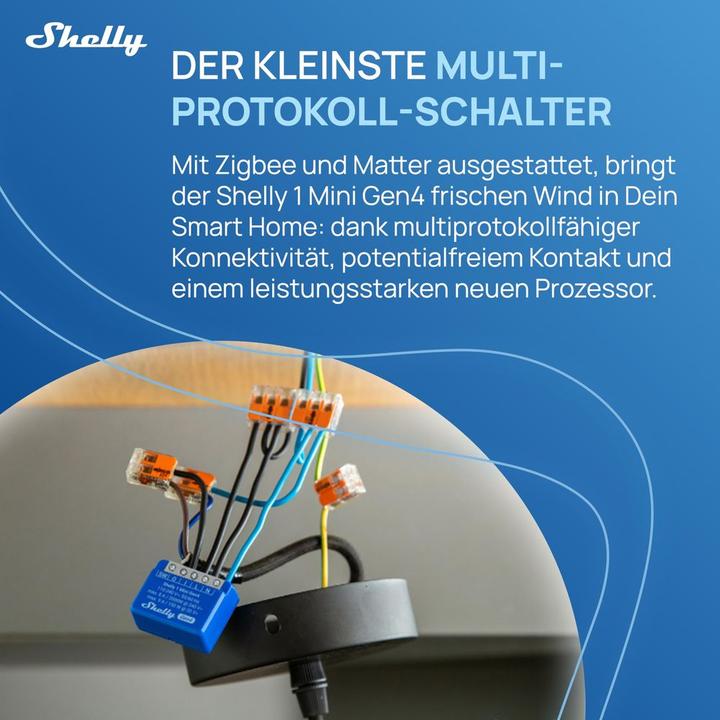 Immagine prodotto Shelly 1 Mini Gen4 (Attuatore dell'interruttore)