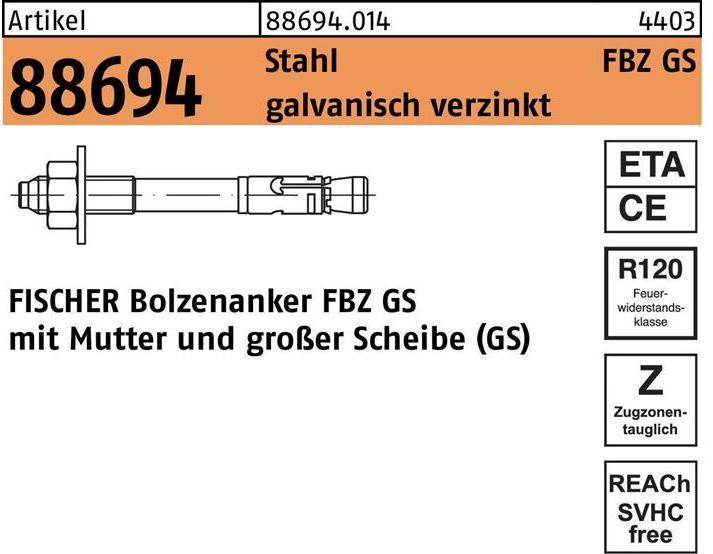 Produktbild Fischer Bolzenanker FBZ 10/10 GS (1 Stk.)