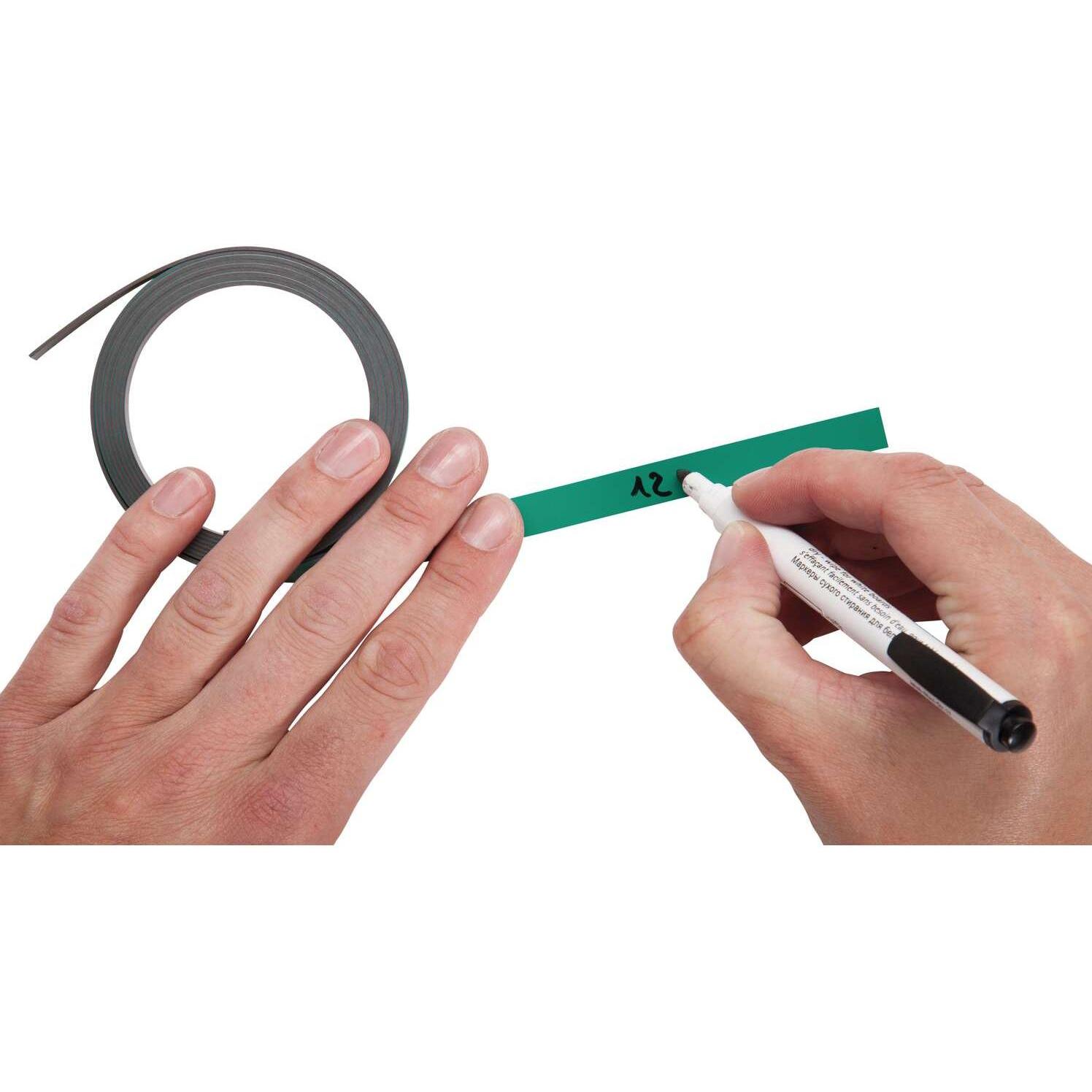 Thumbnail - Maul, Magnet, Magnetstreifen, beschriftbar, 2 Stück, L 1000 x B 10 mm (2 x)