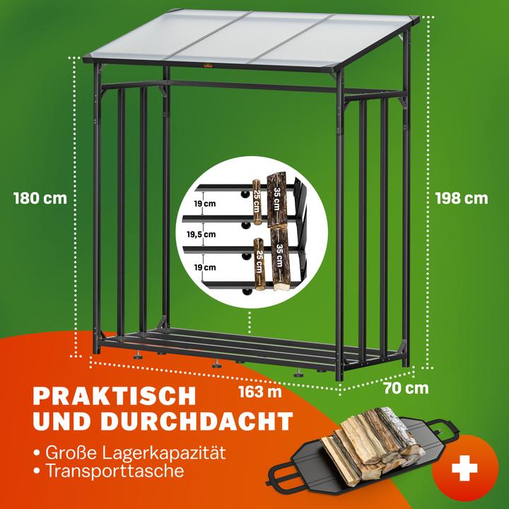 Actual product image Gardebruk Holzlager (163 x 70 x 198 cm)