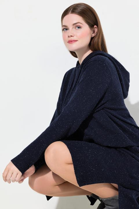 Produktbild Ulla Popken Strickkleid, Noppen, Kapuze, Langarm (60)