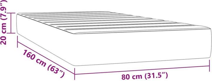 Produktbild VidaXL Taschenfederkernmatratze für Kinder Creme 80 x 160 cm Stoff (80 x 160 cm, Federkern)