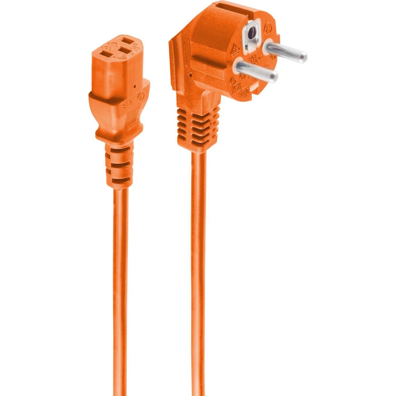 Shiverpeaks -BASIC-S--Netzanschlusskabel, Schutzkontaktstecker 90° auf Kaltgerätebuchse, 230 V für Kaltgeräte (3 m), Str...