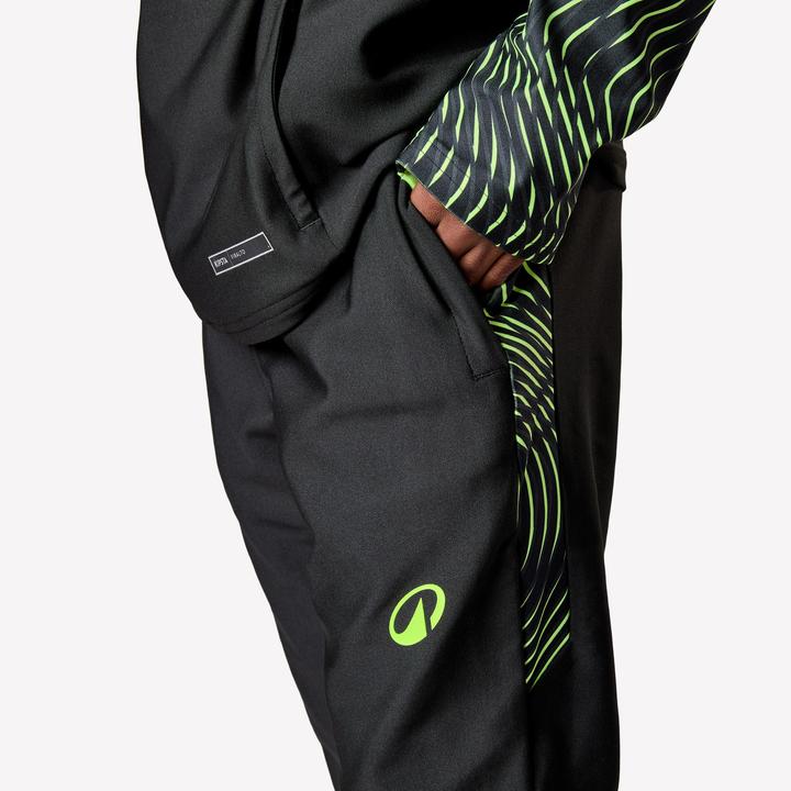 Produktbild Kipsta Kinder Fussball Trainingshose - Viralto Wavy schwarz/gelb (122)