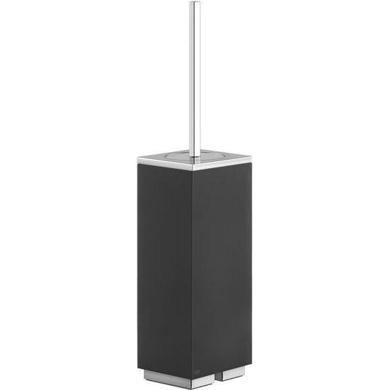 Gessi, Toilettenbürste, Rettangolo Accessoires Stand-WC-Bürsterngarnitur, Behälter schwarz, 20844