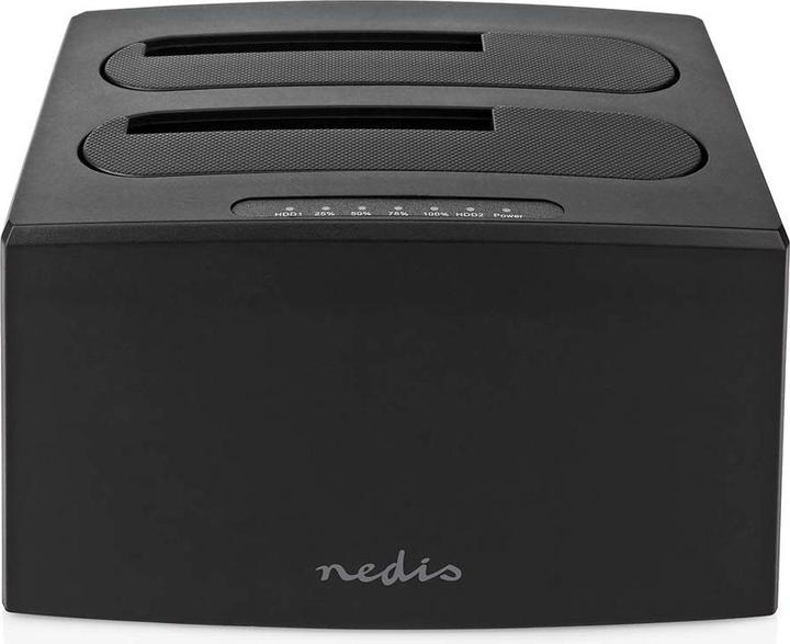 Actual product image Nedis Hard Drive Docking Station | USB 3.2 Gen1 | USB Type-A | 2 Hard Drives | 2.5 / 3.5 " | USB 3.2
